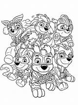 Patrol Paw Coloring Pups Charged Mighty Kids Fun Votes sketch template