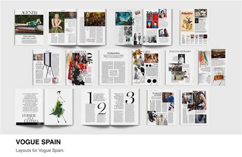 layouts  vogue magazine  behance fashion magazine layout