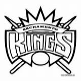 Coloring Kings Sacramento Pages Basketball Nba Colormegood Sports sketch template
