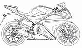 Bike Drawing Street Yamaha Drawings Paintingvalley Streetbike sketch template