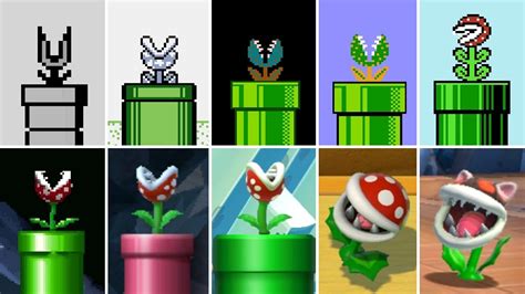 evolution of piranha plant from mario games 1985 2021 youtube