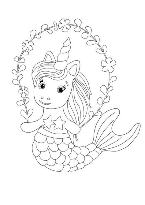 unicorns  mermaids coloring coloring pages