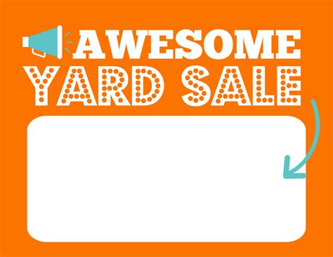 5 Diy Printable Fun Garage Yard Sale Signs