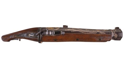 massive japanese hand cannon gold silver inlaid rock island auction