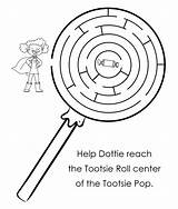 Lollipop Tootsie sketch template