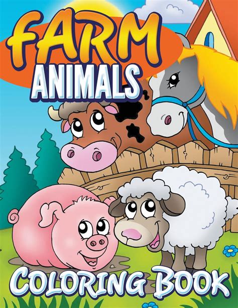 farm animals coloring book coloring book  kids paperback
