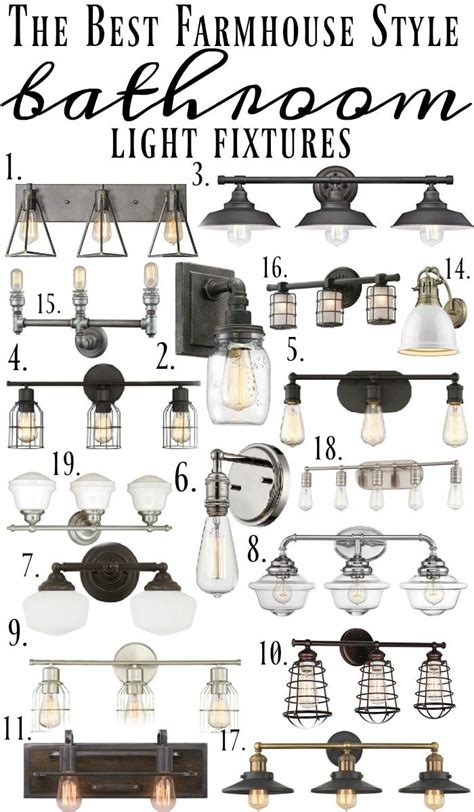 farmhouse style bathroom light fixtures