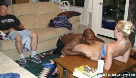 wife gets fucked by a black guy while sissy hubby cuckold sits on the couch and watches 6046