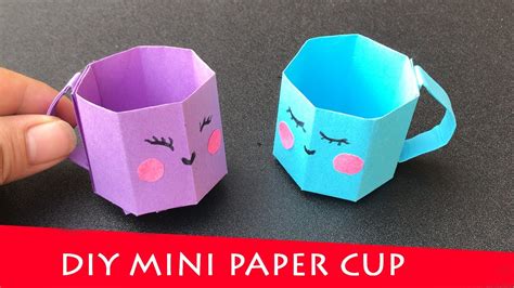 diy mini paper cup paper crafts  school paper craft easy origami paper coffee cup youtube