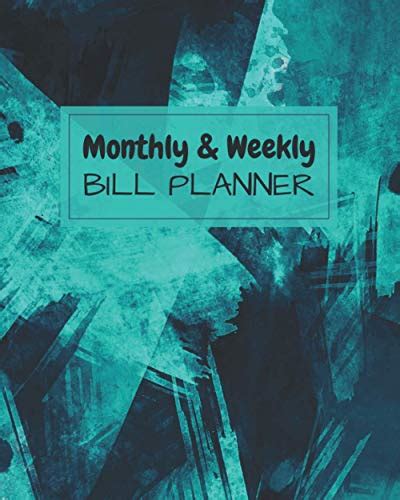 monthly and weekly bill planner expense finance budget by a year monthly
