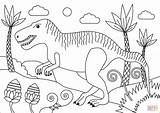 Tyranozaur Tyrannosaurus Colorear Tiranosaurio Indoraptor Kolorowanka Tirano Wesoły Drukuj sketch template
