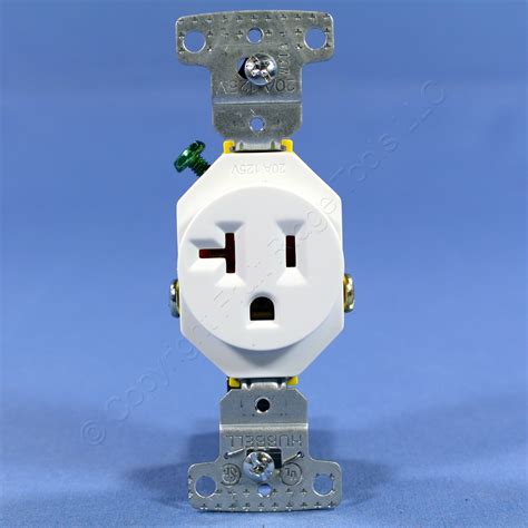 hubbell white commercial single outlet receptacle nema     rrw  ebay