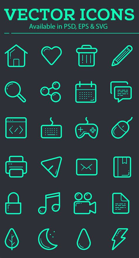 vector icon set  icons   icons graphic design