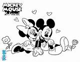 Mickey Mouse Minnie Coloring Pages Together Drawing Hellokids Kids Disney Color Paintingvalley Print Printables Choose Board sketch template