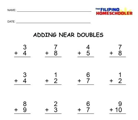 kindergarten touch math addition worksheets  printable images