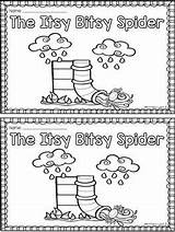 Spider Itsy Bitsy Emergent Reader Book Preschool Primary Readers Nursery Printables Rhyme Reading Rhymes Kindergarten Coloring Tickled Pink Teacherspayteachers Choose sketch template