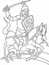 Coloring Knight Pages Rider Horse Perfect Moving Fast Knights Dawn Kids Medieval Times sketch template