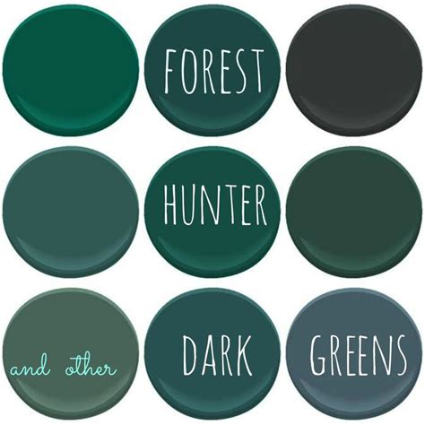 words forest hunter  dark green  shown   font