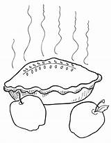 Pie Apple Coloring Pages Template Sheets sketch template
