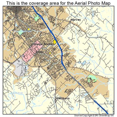 aerial photography map  college station tx texas