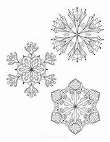 Snowflake Snowflakes Intricate Templates sketch template