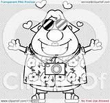 Tourist Clipart Arms Open Plump Female Outlined Coloring Vector Cartoon Background Man Thoman Cory sketch template
