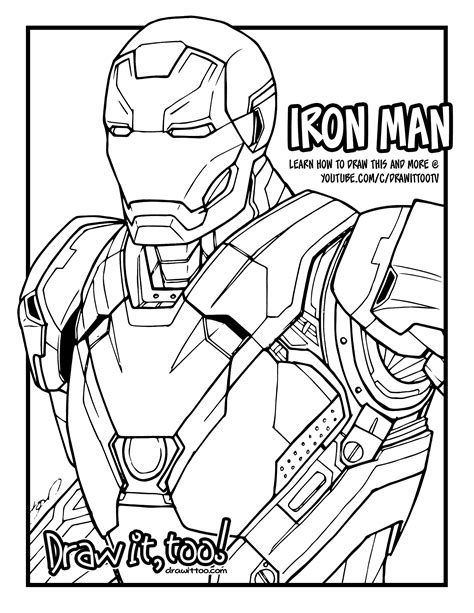 iron man mark  captain america civil war tutorial draw