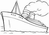 Boat Children Ship Drawing Simple Clipart Cliparts Kids Colouring Transportation Clip Boys sketch template