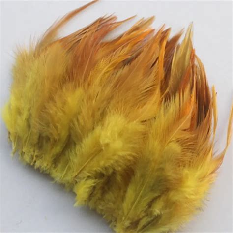 wholesale pcs yellow high quality beautiful natural pheasant neck feathers  cm inches