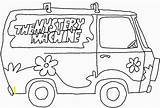 Mystery Machine Coloring Doo Scooby Pages Divyajanani Color sketch template