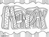 Coloring Alley Doodles Dibujos Classroom Mondays Calender sketch template