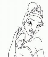 Tiana Coloring Princess Pages Disney Popular Getdrawings Coloringhome sketch template