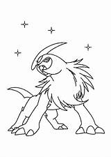 Absol Coloriages Feu Colorier Hugolescargot Pokémon Partager sketch template