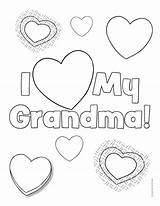 Grandma Birthday Coloring Happy Pages Printable Color Granma Colouring Cards Info Grandparents Mothers Print sketch template