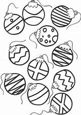 Christmas Coloring Pages Kids Ornaments Ornament Tree Baubles Printable Drawings Sheet Simple Decorations Drawing Clipart Sheets Colouring Color Balls Print sketch template