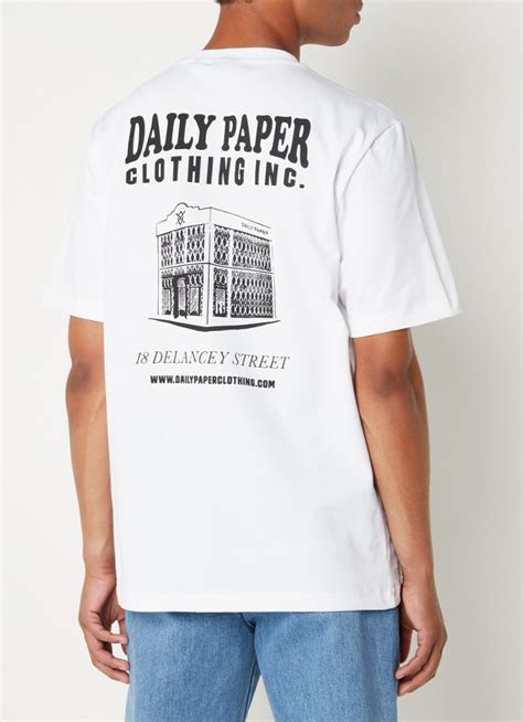 daily paper nedeem  shirt met logo en backprint wit de bijenkorf