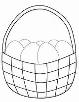 Easter Basket Coloring Pages Printable Eggs Kids sketch template
