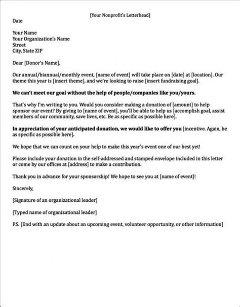 event sponsorship request letter