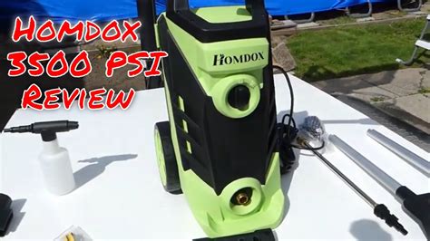 homdox  psi pressure washer review  green generic power washer youtube
