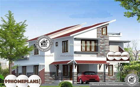 modern slope house plans  story  steep sloping home designs