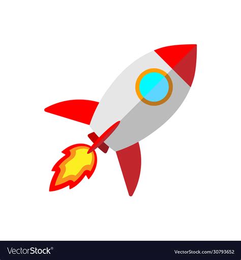 cartoon rocket space ship royalty  vector image