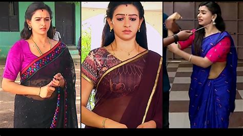 divya ganesh tamil tv actress hot photos and caps in saree tygpress