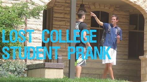 funny lost college student prank youtube