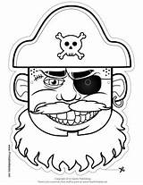 Pirate Mask Printable Piraten Captain Outline Zum Masken Template Ausdrucken Ausmalen Color Vorlagen Gemerkt Von Pdf Hat sketch template
