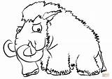 Coloring Mammoth Cartoon Pages Printable Supercoloring Drawing sketch template