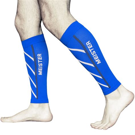 graduated  mmhg compression leg sleeves pair blue cslbl