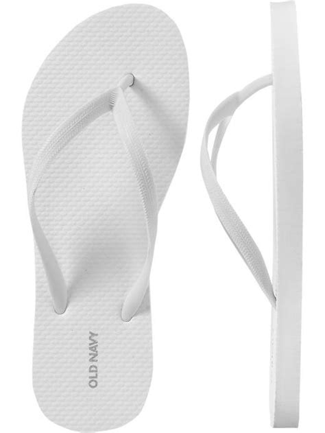 New Ladies Old Navy Flip Flops Thong Sandals Size 9m White Shoes