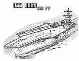 Coloring Carrier Aircraft Ship Cvn Bush Ww2 Battleship Navy Plane Take Attack Template Coloringsky sketch template