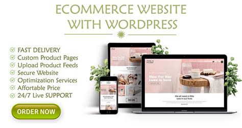 develop   store  wordpress ecommerce website