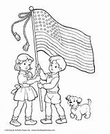 July Coloring Pages 4th Flag Fourth Independence Sheets Wave States United Kids Usa American America Printables Honkingdonkey Print Adoption Holiday sketch template